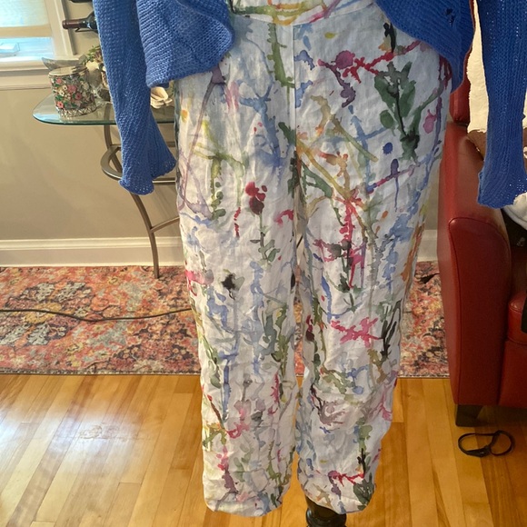 100% linen ankle pants - Picture 1 of 4